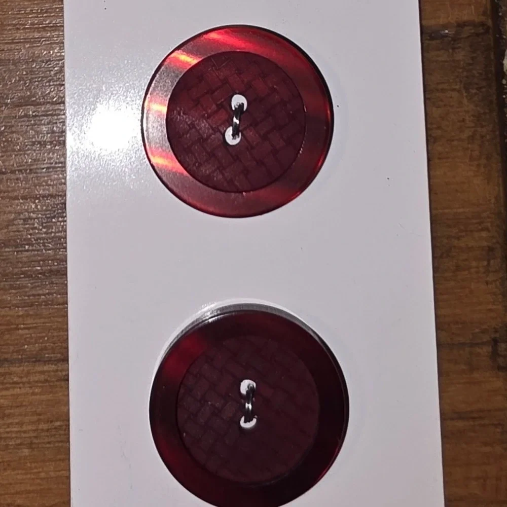 JHB International Creative Buttons Burgundy Red Textured Assorted 7/8